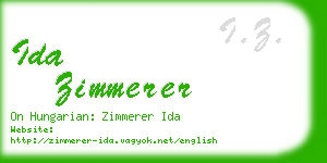 ida zimmerer business card